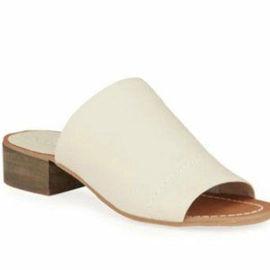 Splendid Max Smooth Leather Sandals Eggshell Cream Size 8